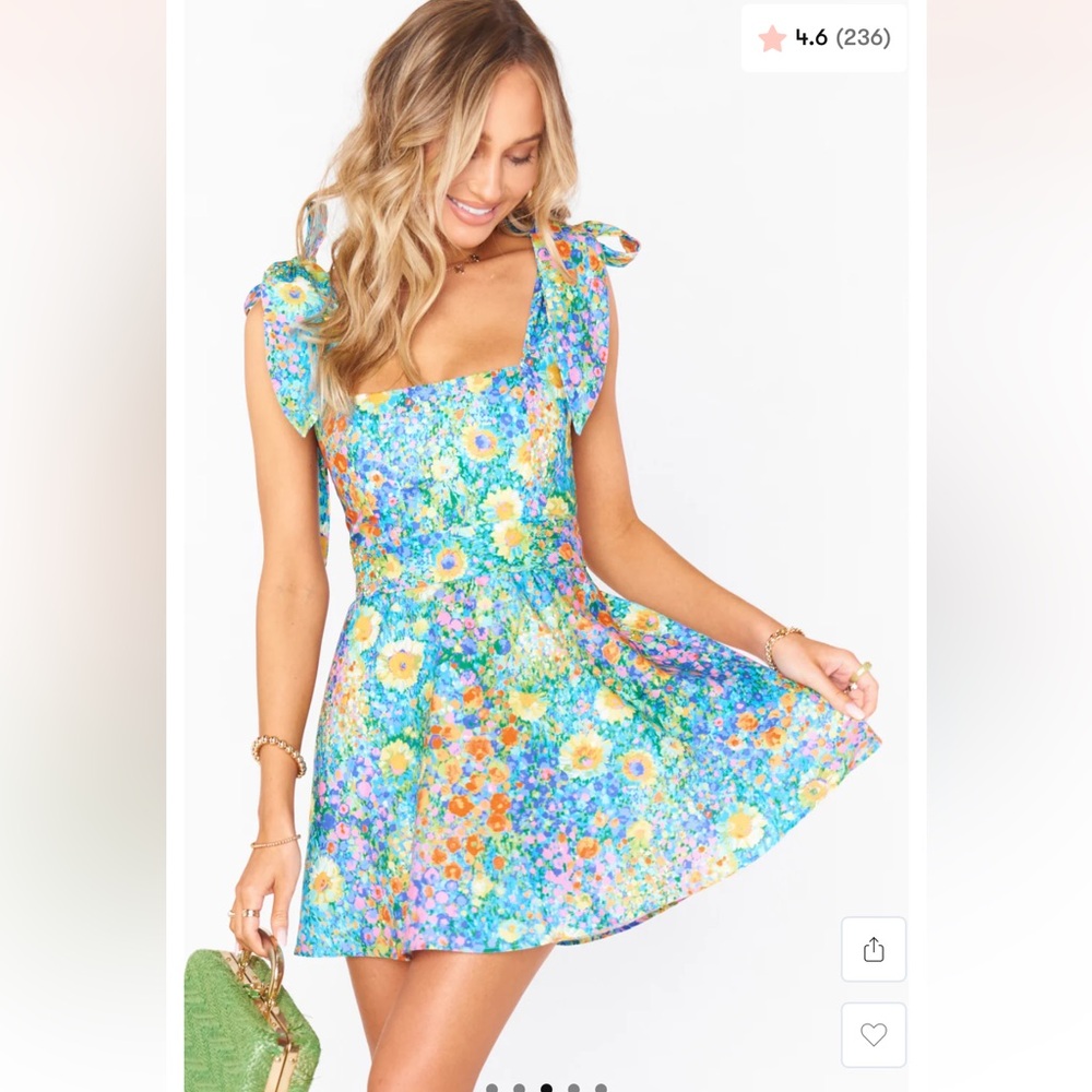 Show Me Your MuMu Multicolor Floral Dress in painterly petals design